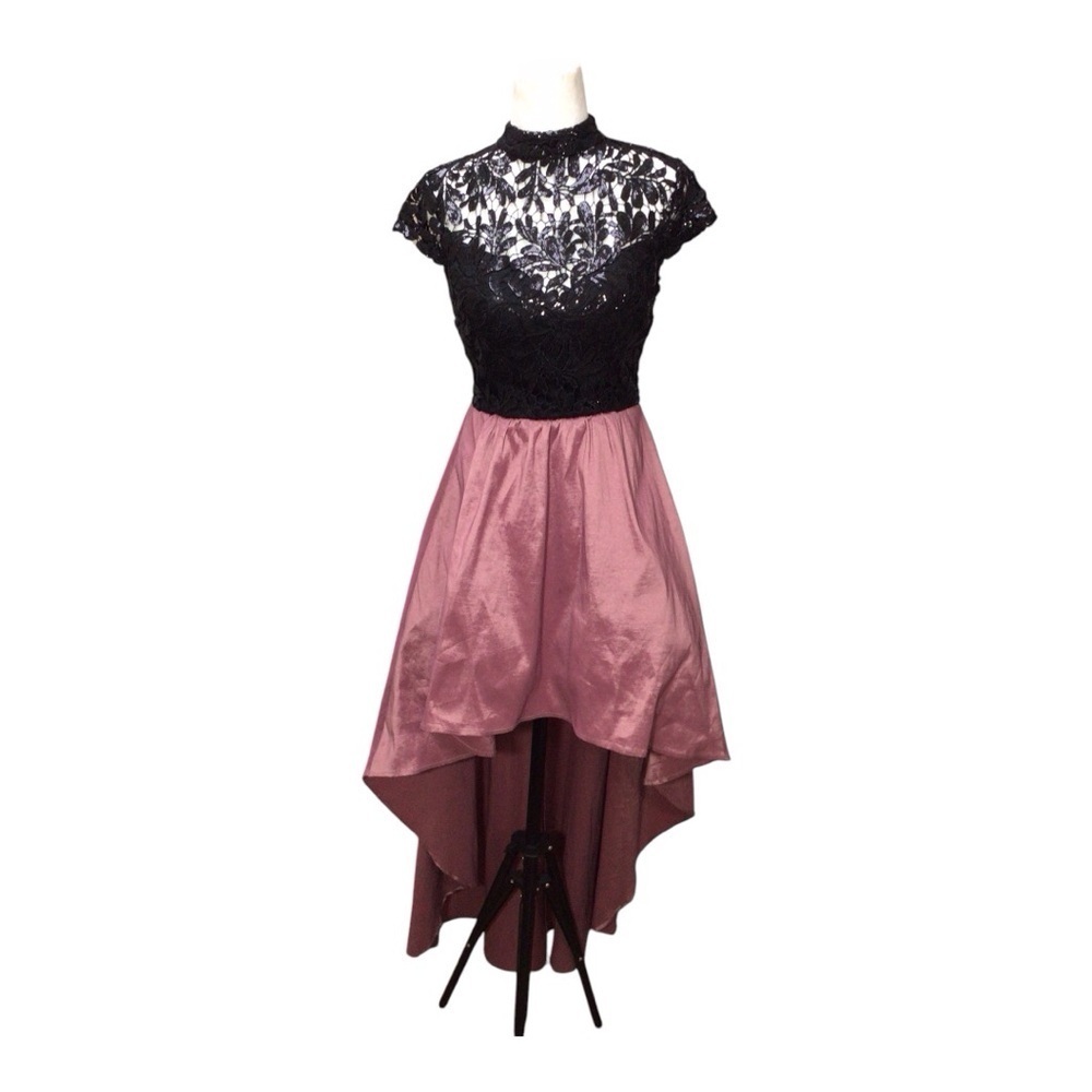 B. Darlin Black Lace Hi Low Dress EUC size 5/6